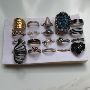 Rings, ring lot. Unique ring bundle